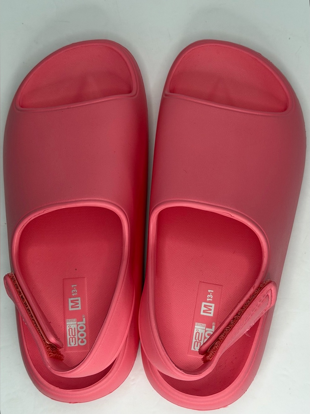 32 Degrees Cool Youth Pink Cushion Slides M 13-1 NIB Adjustable Strap
